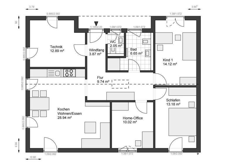 Bungalow zum Kauf provisionsfrei 432.000 € 4 Zimmer 101 m² 520 m² Grundstück Schönberg 24217