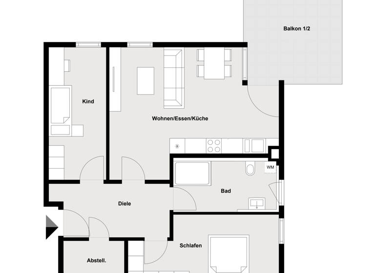 Wohnung zur Miete 920 € 3 Zimmer 81,4 m²<br/>Wohnfläche 1.<br/>Geschoss Burglengenfeld Burglengenfeld 93133