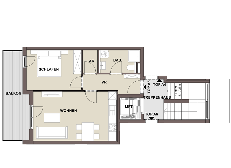 Wohnung zum Kauf provisionsfrei 359.000 € 2 Zimmer 52,4 m²<br/>Wohnfläche 1.<br/>Geschoss Bad Reichenhall Bad Reichenhall 83435