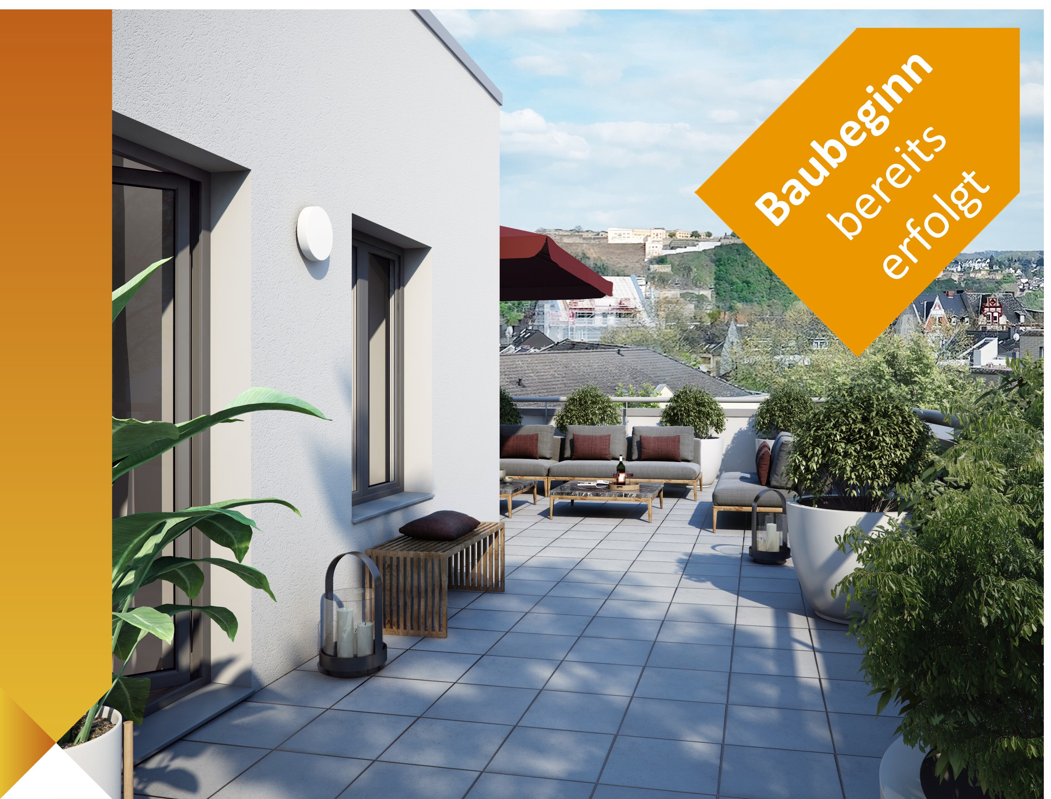 Terrassenwohnung zum Kauf provisionsfrei 349.000 € 3 Zimmer 79,2 m²<br/>Wohnfläche EG<br/>Geschoss Andernacher Straße 45 Lützel 2 Koblenz 56070