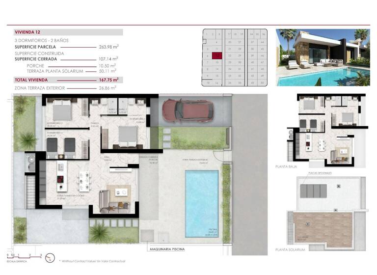 Villa zum Kauf provisionsfrei 496.000 € 4 Zimmer 107 m² 263 m² Grundstück Calle Gerona 5 Ciudad quesada 03170