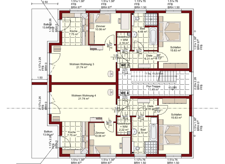 Wohnung zum Kauf 542.000 € 3 Zimmer 80 m² 1. Geschoss frei ab 01.07.2026 Konradshöhe Berlin 13505