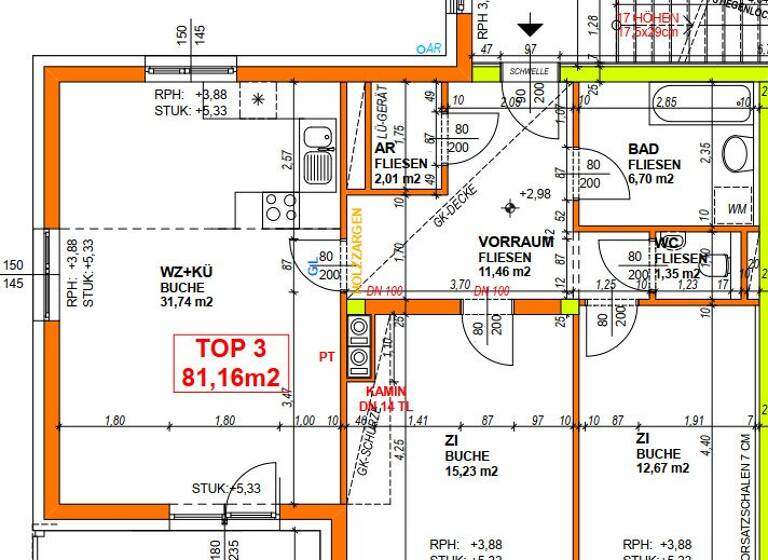 Wohnung zum Kauf 178.552 € 3 Zimmer 81,2 m² 1. Geschoss frei ab sofort Am Weißen Kreuz, Kirnberg Kirnberg an der Mank 3241