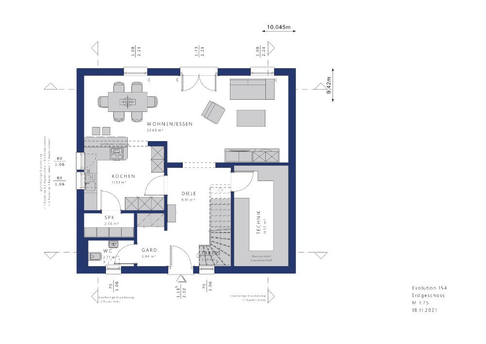 Einfamilienhaus zum Kauf provisionsfrei 394.755 € 4 Zimmer 152 m²<br/>Wohnfläche 1.269 m²<br/>Grundstück Sundhausen Gotha 99867