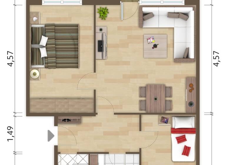 Wohnung zur Miete 330 € 3 Zimmer 61,3 m² 4. Geschoss Hufelandstraße 58 Hoyerswerda 02977