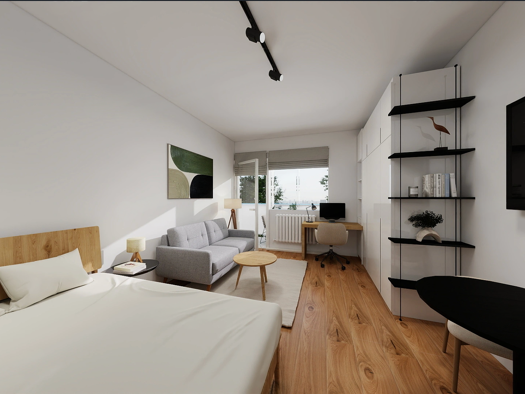 Studio zur Miete 690 € 1 Zimmer 27 m² Geschoss 2/7 frei ab 01.03.2026 Keßlerstraße 18 Wöhrd Nürnberg 90489