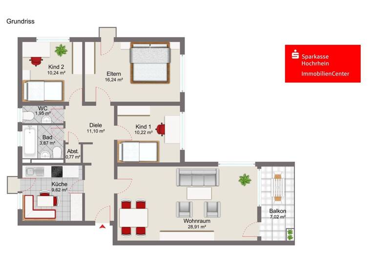 Wohnung zum Kauf 238.000 € 4 Zimmer 94 m² 3. Geschoss Wehr 79664