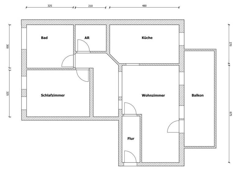 Wohnung zur Miete 460 € 2 Zimmer 79 m² 1. Geschoss frei ab 01.03.2026 Rödlitzer Straße 1 Lichtenstein 09350