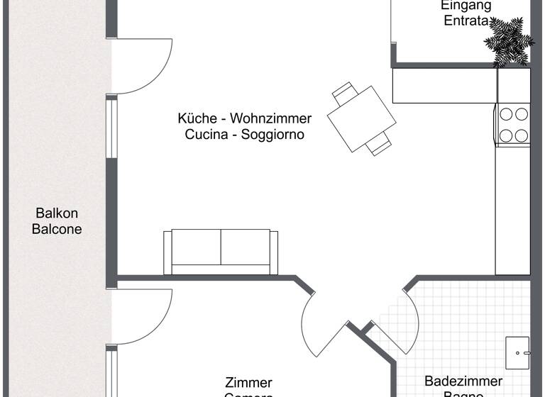 Wohnung zum Kauf 290.000 € 2 Zimmer 42 m² EG Meran 39012