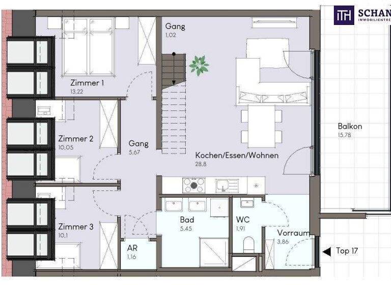 Wohnung zum Kauf - Erstbezug 559.000 € 4 Zimmer 81,3 m² 2. Geschoss Doktor Karl Renner-Platz Traiskirchen 2514