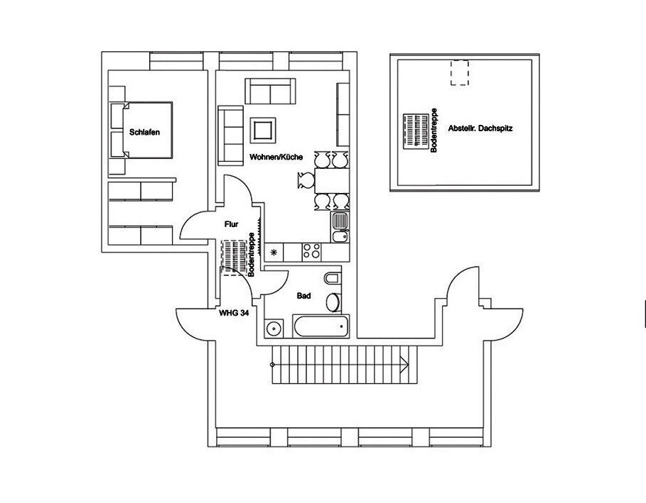 Wohnung zum Kauf 139.500 € 2 Zimmer 50,2 m²<br/>Wohnfläche Kauscha Dresden / Kauscha 01239