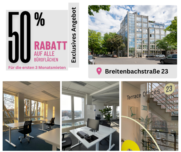 Bürofläche zur Miete provisionsfrei 650 € 23 m²<br/>Bürofläche Breitenbachstraße Borsigwalde Berlin 13403