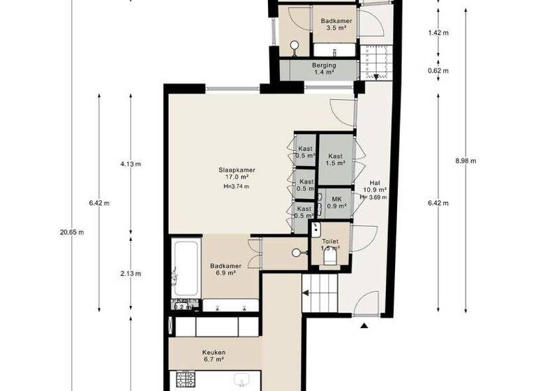 Haus zum Kauf 1.400.000 € 3 Zimmer 104 m² keizersgracht 699 B amsterdam 1017 DW