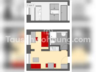 Wohnung zur Miete Tauschwohnung 385 € 1 Zimmer 23 m² 2. Geschoss Wik Kiel 24106