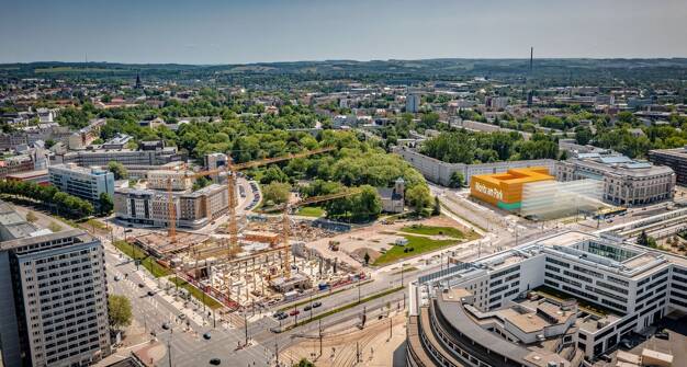 Wohnung zum Kauf - Neubau provisionsfrei als Kapitalanlage geeignet 372.000 € 2 Zimmer 81 m² Zschopauer Straße 2 Zentrum 013 Chemnitz 09111