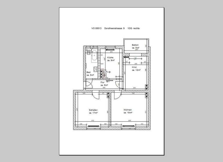 Wohnung zur Miete 540 € 3 Zimmer 71,3 m² 1. Geschoss Dorotheenstraße 9 Schönebeck Schönebeck (Elbe) 39218