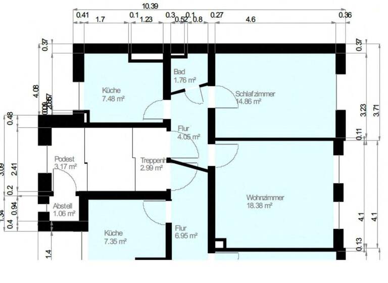 Wohnung zum Kauf 159.000 € 2 Zimmer 46 m² 5. Geschoss Südfriedhof Kiel 24114