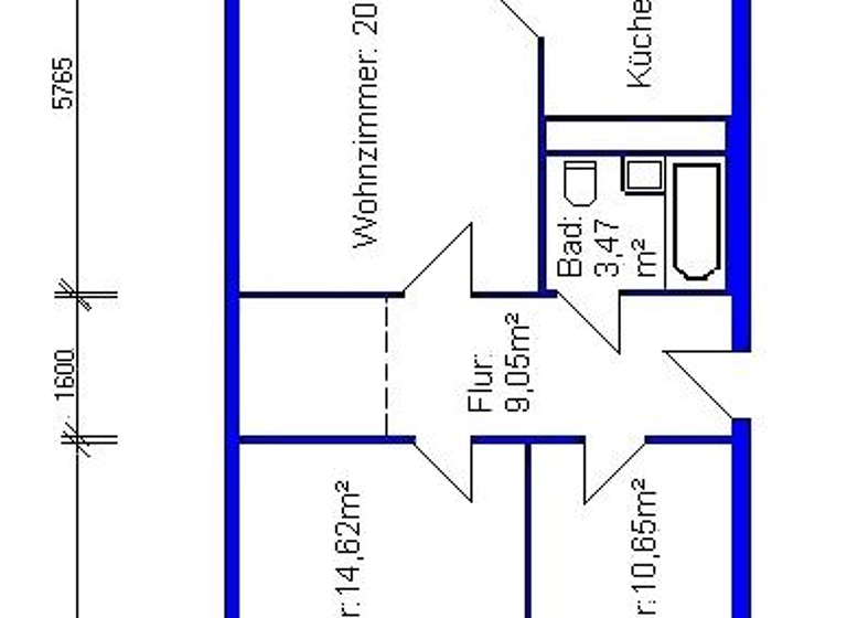 Wohnung zur Miete 418 € 3 Zimmer 66,9 m² 2. Geschoss Alte Salzstraße 108 Grünau-Ost Leipzig 04209