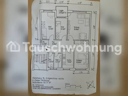 Wohnung zur Miete Tauschwohnung 800 € 4 Zimmer 82 m² EG Alsterdorf Hamburg 22335