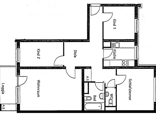 Wohnung zum Kauf provisionsfrei als Kapitalanlage geeignet 219.500 € 4 Zimmer 91 m² Wiesbaden 65197