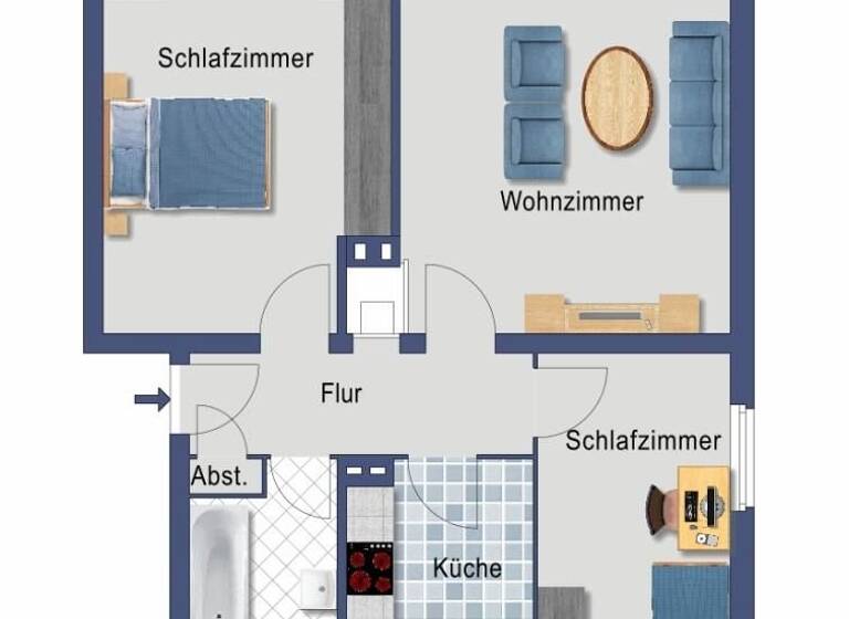 Wohnung zum Kauf provisionsfrei 279.400 € 3,5 Zimmer 70,3 m²<br/>Wohnfläche 3.<br/>Geschoss Heinrich-Hertz-Straße 12 Holthausen Düsseldorf 40589