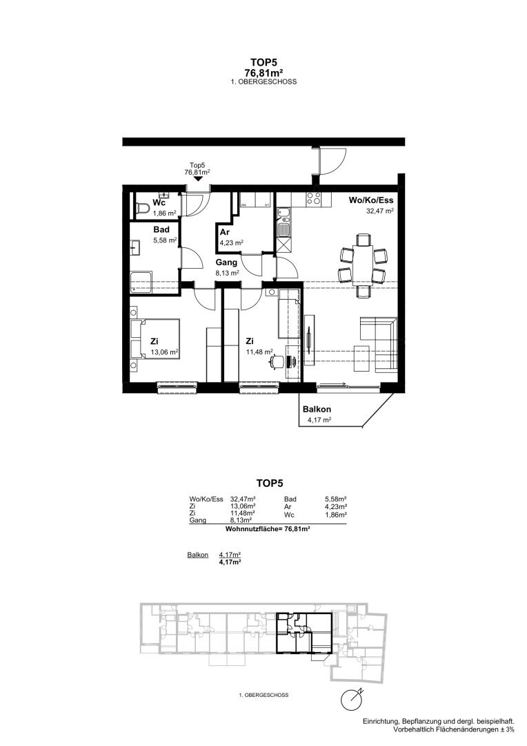 Wohnung zum Kauf 299.900 € 3 Zimmer 76,8 m²<br/>Wohnfläche Mitschastraße Mistelbach 2130