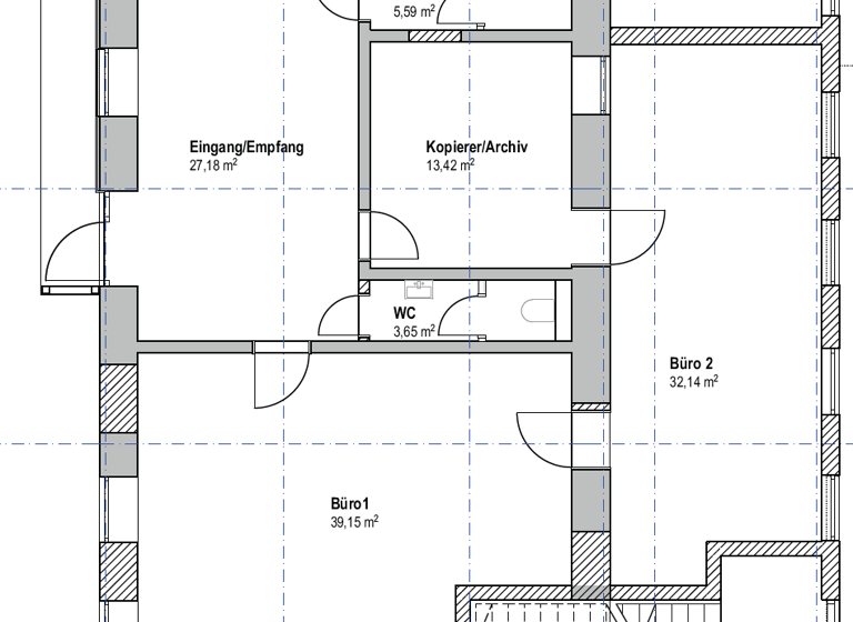 Büro zur Miete provisionsfrei 1.000 € 3 Zimmer 121 m² Bürofläche Oberau Fridolfing 83413