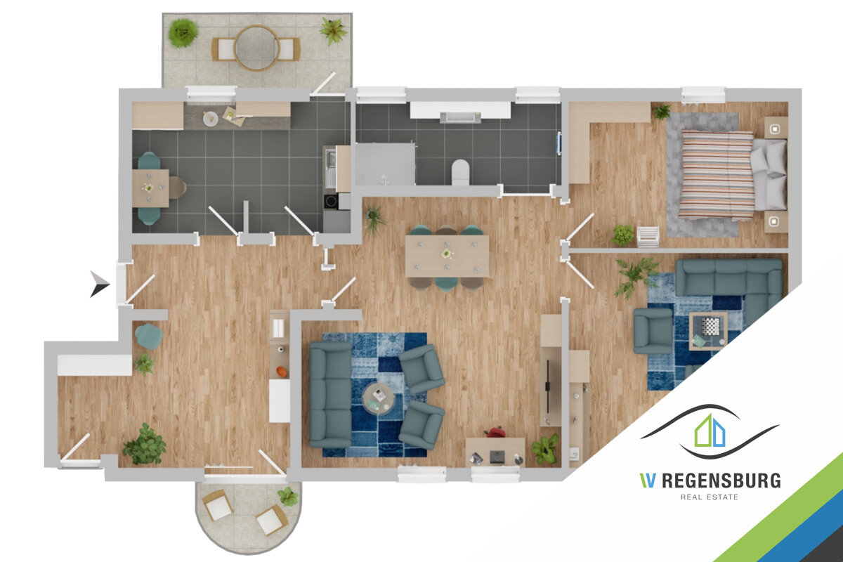 Bürofläche zur Miete 808 € 4 Zimmer 101 m²<br/>Bürofläche Hohes Kreuz - Osthafen - Irl Regensburg 93055