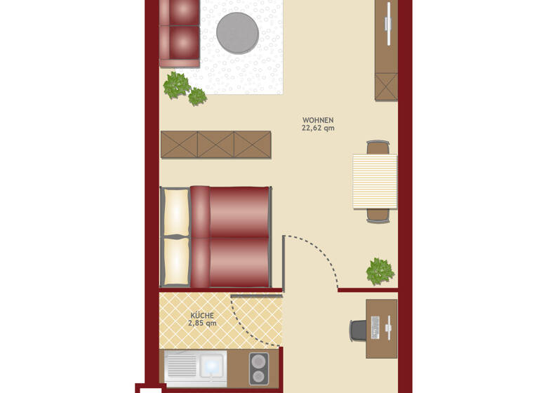 Wohnung zum Kauf 219.000 € 1 Zimmer 39,8 m²<br/>Wohnfläche 3.<br/>Geschoss ab sofort<br/>Verfügbarkeit Wentzinger Straße32/34 Stühlinger Freiburg im Breisgau 79106