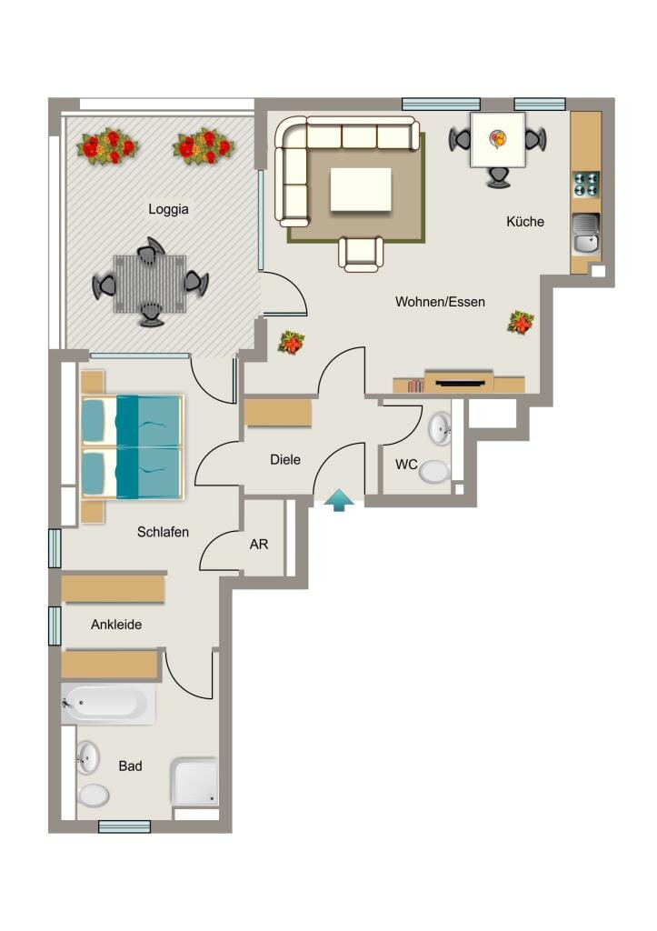 Wohnung zur Miete 919 € 2,5 Zimmer 77,8 m²<br/>Wohnfläche 5.<br/>Geschoss 01.03.2025<br/>Verfügbarkeit Selmastraße 12 Stadtkern Essen 45127