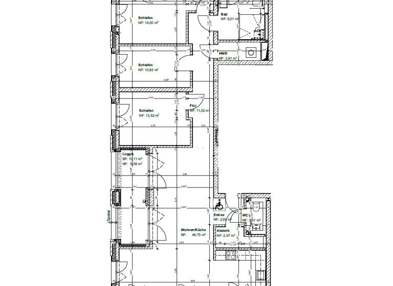 Wohnung zur Miete - Erstbezug 1.750 € 4 Zimmer 120 m² 5. Geschoss Hildesheimer Straße 454 Döhren Hannover 30519