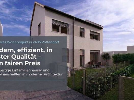 Einfamilienhaus zum Kauf - Erstbezug 319.000 € 3 Zimmer 82 m² 150 m² Grundstück Pottendorf 2486