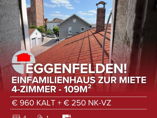Einfamilienhaus zur Miete 960 € 4,5 Zimmer 109 m² 150 m² Grundstück frei ab sofort Eggenfelden 84307