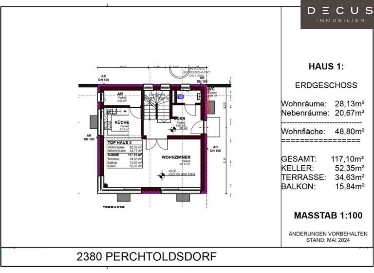 Haus zum Kauf - Erstbezug 799.000 € 4,5 Zimmer 117,4 m² 300 m² Grundstück Wien 1230