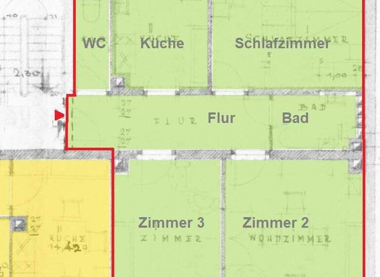 Wohnung zur Miete 970 € 3 Zimmer 77,3 m² EG Scheurlstraße 1 Glockenhof Nürnberg 90478