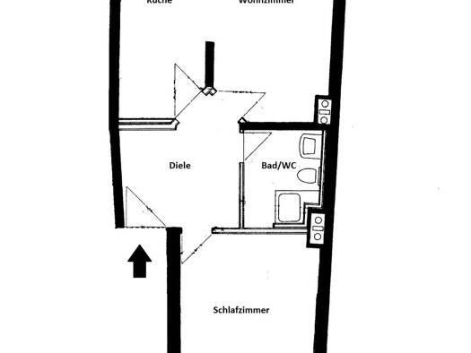 Wohnung zur Miete 410 € 2 Zimmer 56,3 m² 3. Geschoss Marktstraße Zentrum Rudolstadt 07407