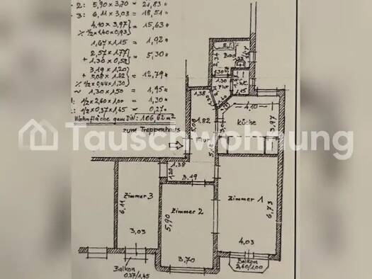Wohnung zur Miete Tauschwohnung 1.321 € 3 Zimmer 99 m² Eimsbüttel Hamburg 20357