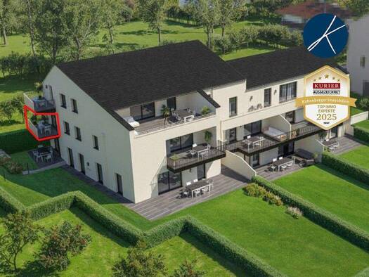 Terrassenwohnung zum Kauf - Erstbezug provisionsfrei 389.000 € 2 Zimmer 60,8 m² 1. Geschoss Kraxenweg Krems an der Donau 3500