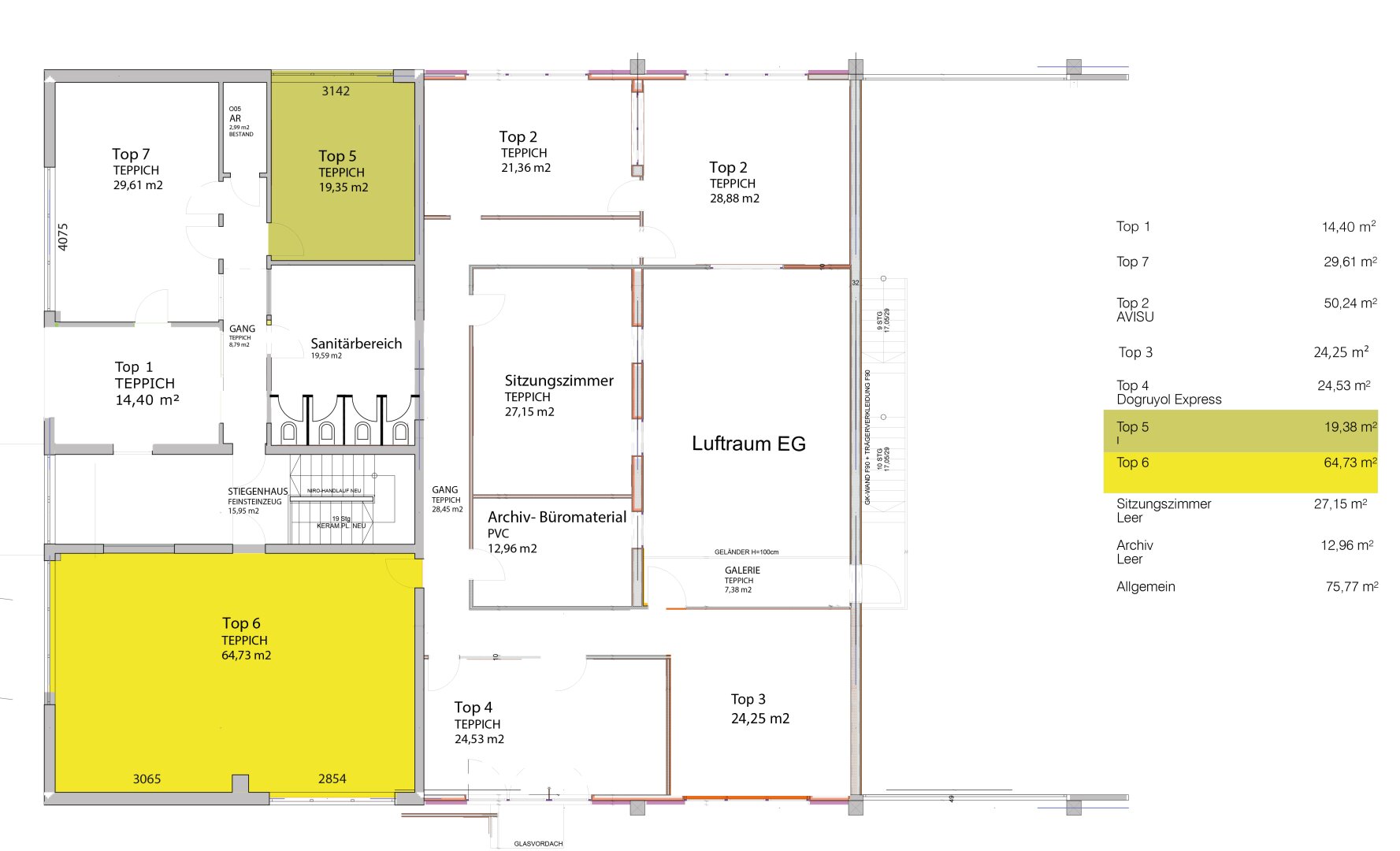 Büro-/Praxisfläche zur Miete 700 € 1 Zimmer 64,7 m²<br/>Bürofläche Bergheim 5101