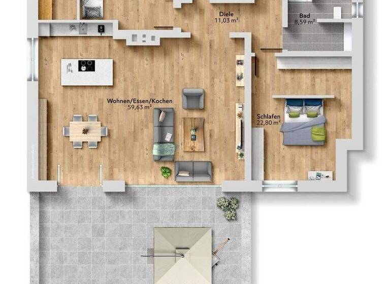 Wohnung zur Miete - Erstbezug 1.935 € 3 Zimmer 161 m² frei ab 01.04.2026 Klein-Karben Karben 61184