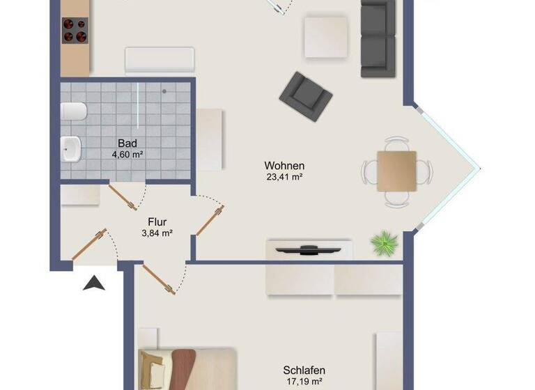 Wohnung zum Kauf 187.296 € 2 Zimmer 58,5 m² Cunnersdorf Dresden-Cunnersdorf 01328