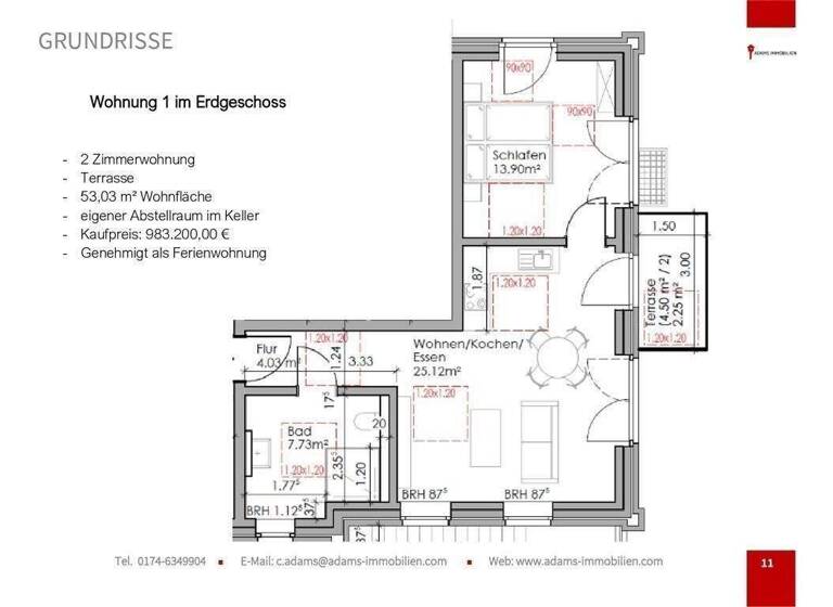 Wohnung zum Kauf 983.200 € 2 Zimmer 53 m² Friesenstraße 5 Juist 26571