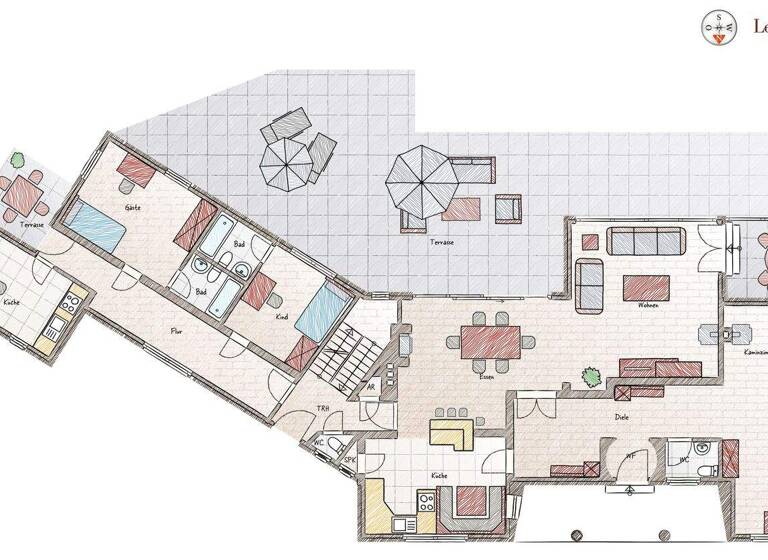 Villa zum Kauf provisionsfrei 1.540.000 € 10 Zimmer 404 m² 6.792 m² Grundstück frei ab sofort Bertoldshofen Marktoberdorf 87616