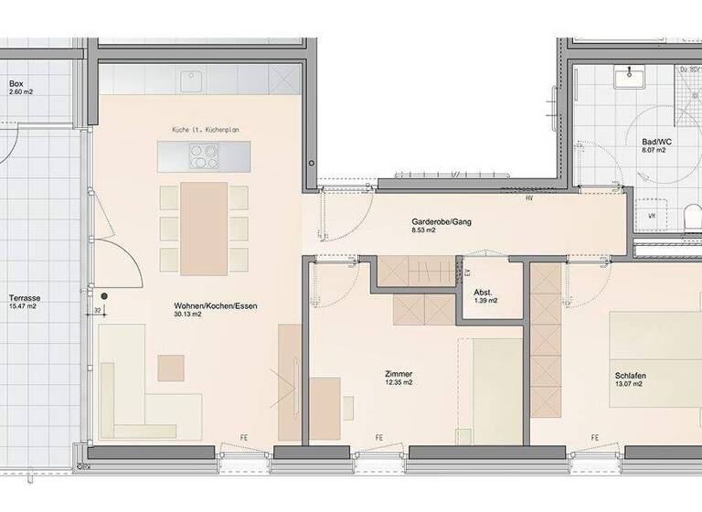 Terrassenwohnung zum Kauf - Erstbezug provisionsfrei 538.000 € 3 Zimmer 73,6 m² 2. Geschoss Grete-Gulbranssonweg 7 und 7a Bludenz 6700