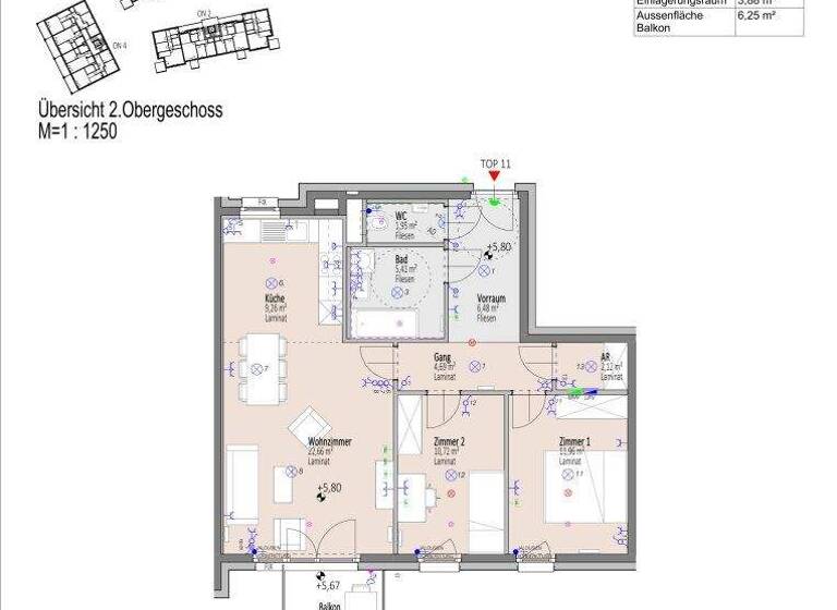 Wohnung zum Kauf - Erstbezug 273.385 € 3 Zimmer 75,3 m² 3. Geschoss frei ab 01.09.2026 Josefine Kuttner-Gasse Wiener Neustadt 2700