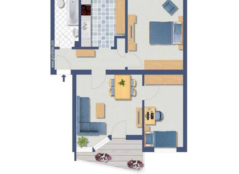 Wohnung zum Kauf provisionsfrei 149.000 € 3,5 Zimmer 57,6 m² 1. Geschoss Luthestraße 32 Dellwig Essen 45357