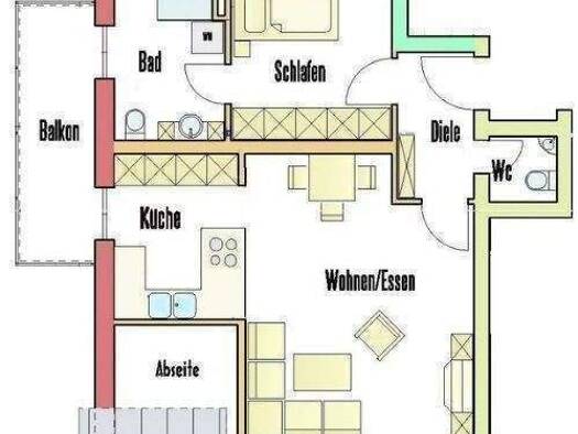 WG-Zimmer zur Miete 1.050 € 2,5 Zimmer 72 m² 2. Geschoss Ebenweiler 88370