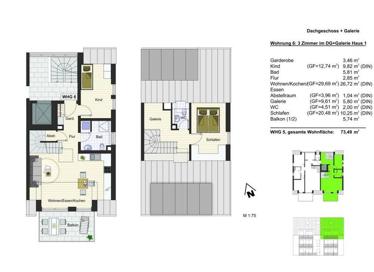 Maisonette zum Kauf provisionsfrei 630.000 € 3 Zimmer 73,5 m²<br/>Wohnfläche Kindlebildstraße 12 Wollmatingen Konstanz 78467