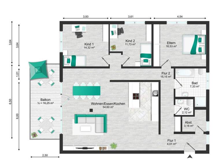 Wohnung zum Kauf 595.000 € 4 Zimmer 133,2 m² 1. Geschoss frei ab sofort Gottmadingen 78244