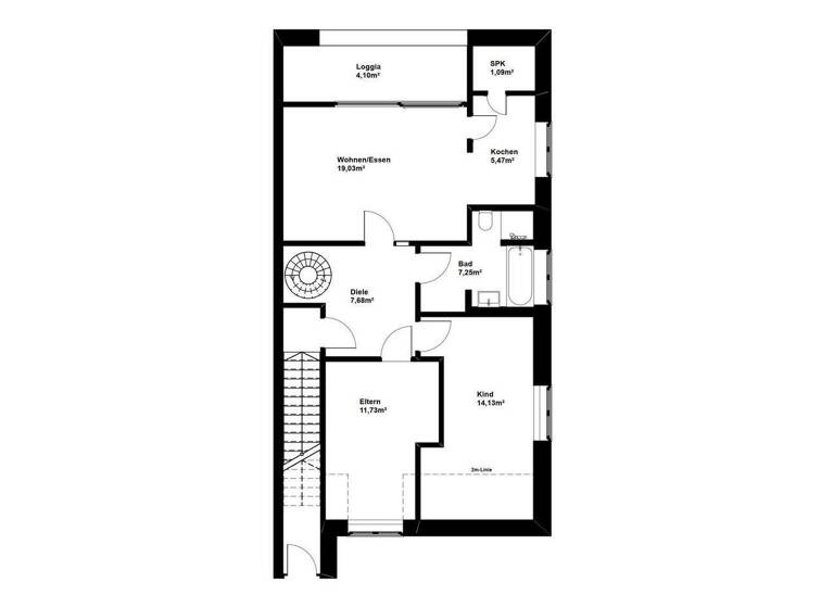 Maisonette zum Kauf provisionsfrei 339.500 € 4 Zimmer 97 m² 1. Geschoss Am Stopfer 154 Havixbeck 48329